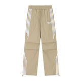 Men Sweatpants Side Stripe Stitching Wide Leg Casual Trousers