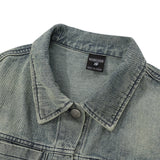 Women Jacket Short Denim Jacket Spring and Autumn Leisure Washed Distressed Coat