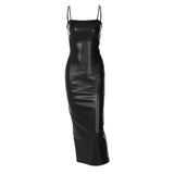 Women Dresses Spring/Summer Backless Slit Dress