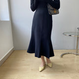 Women Knitted Skirt Fishtail Skirt Knitted Skirt