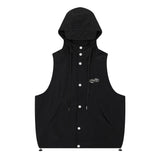 Men Vest Summer Hooded Jacket Frock Vest Casual Loose Vest