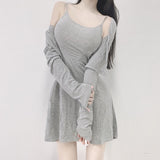 Women Dresses Slip Dress Cardigan Coat Sun Protection Shirt Skirt Suit