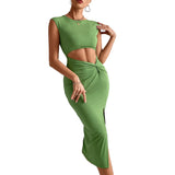 Women Dress Sexy Cutout Hip Knitwear Dress