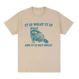 My Tummy Hurts Funny Raccoon Graphic T Shirt Weird