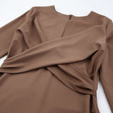 Women Dress Autumn and Winter Chiffon Dress Hip Skirt