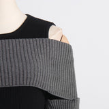 Women Dresses Spring Slim-Fitting Dress Knitted Dress (Qymy0409)