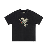 Gallery Dept T Shitrs Vintage Distressed Skull Print Short Sleeve