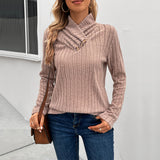 Women Knitted Sweater Autumn Long Sleeve Turtleneck Sweater