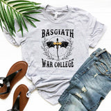 Fourth Wing Basgiath War College T-shirt Retro Dragon