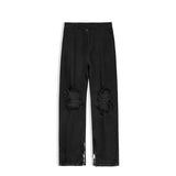 Men Jeans Ripped Jeans Men's Summer Loose Straight Wide Leg Pants