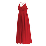 Women Date Dress Summer Slim Fit Lace Lace Spaghetti-Strap Dress