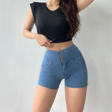 Women Yoga Sports Shorts Sports Denim Tight Sexy Fitness Hot Pants