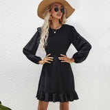 Women Dress Spring/Summer Sexy Hollow Long-Sleeved Dress