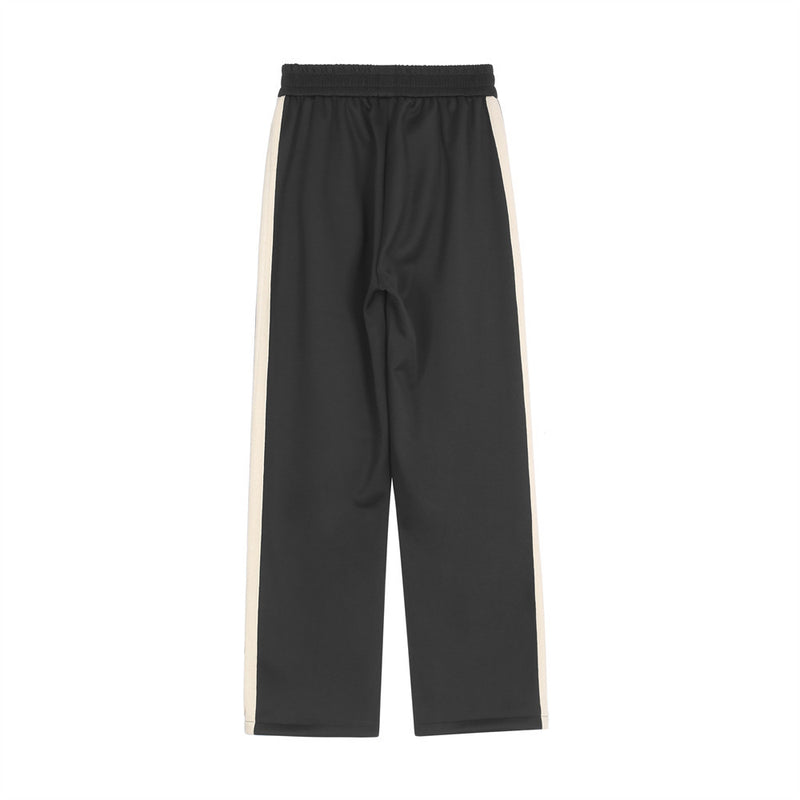 Men Sweatpants Side Stripe Contrast Color Casual Pants Wide Leg Pants Trousers