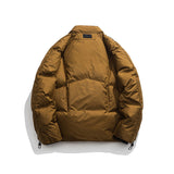 Unisex Winter Cotton Coat Three-Dimensional Pocket Decoration Stand-up Collar down Jacket