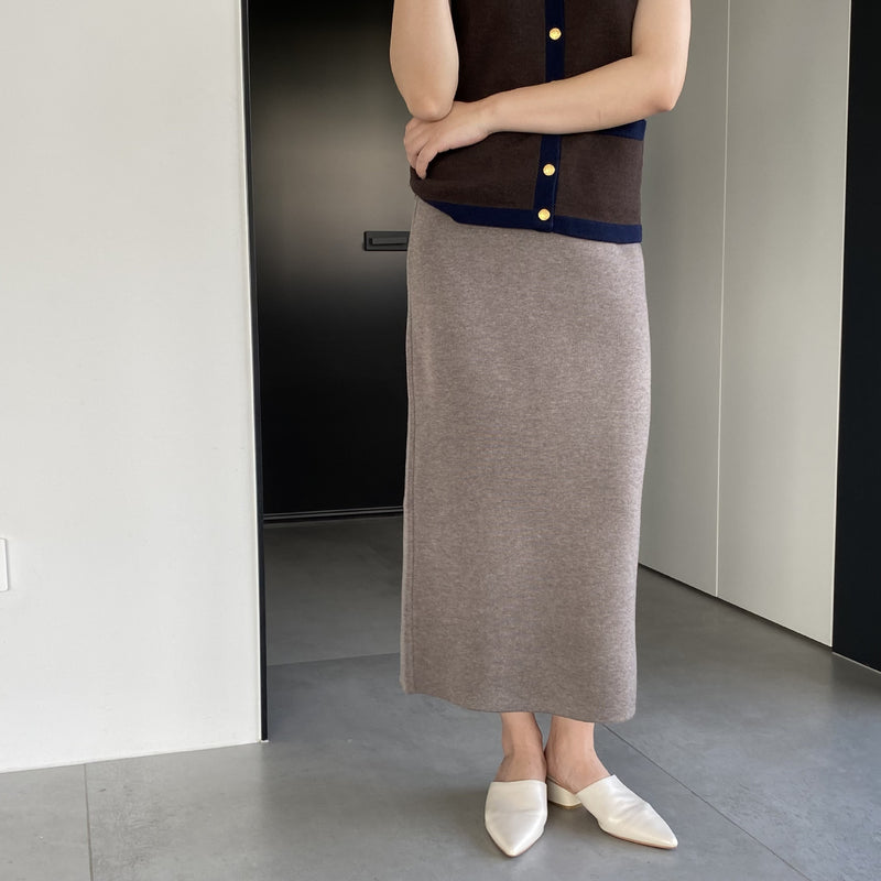 Women Knitted Skirt Autumn and Winter Knitting Straight Skirt Sheath Skirt