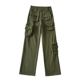 Women Sweatpants Workwear Denim Trousers Casual Pants Straight