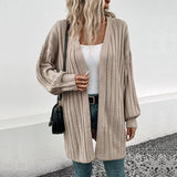 Women Knitted Sweater Fall/Winter Long-Sleeve Cardigan Sweater