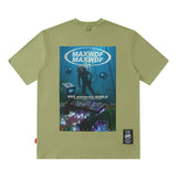 Men T Shirt Vintage Ethnic Print Short Sleeve T-shirt