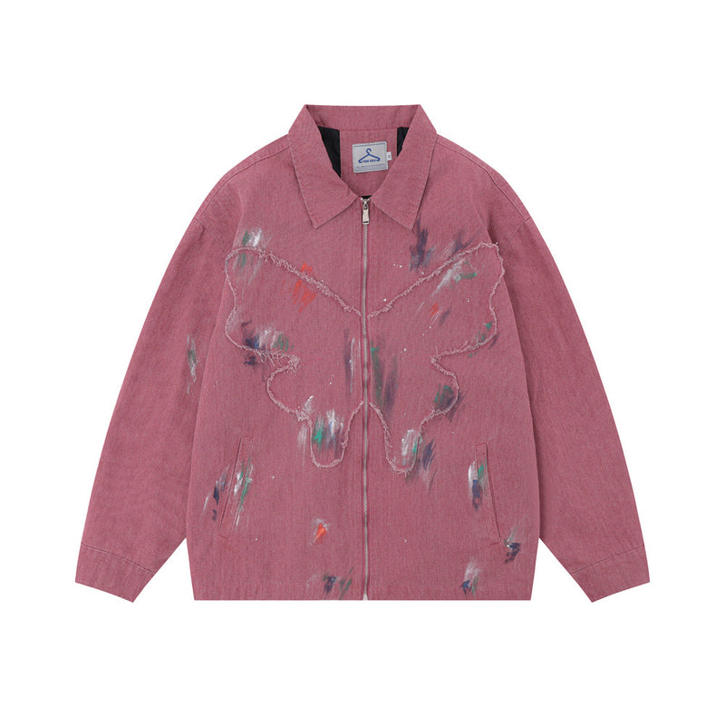 Men Jacket Coat Men's Embroidery Denim Jacket Spring and Autumn