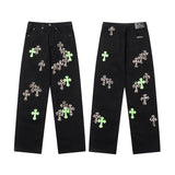 CHH Chrome Hearts Jeans Unisex Casual Loose Jeans