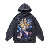Men Hoodie Retro Cartoon Print Couple Hoodies