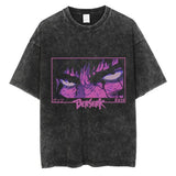 Men's Washed T Shirt, Berserk Anime T-shirt, Guts Skull Knig