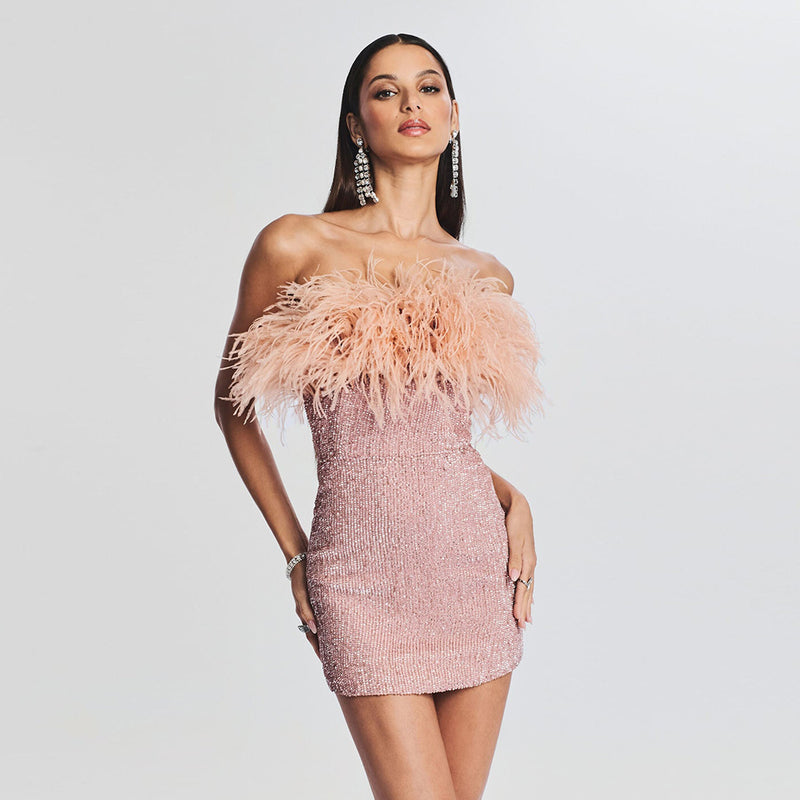 Women Dresses Sexy Backless Tassel Dress Hip Skirt (Zns0409)