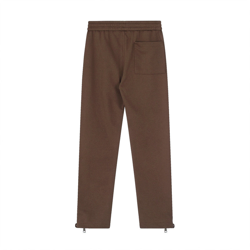 Men Sweatpants Side Stitching Casual Long Sports Pants Men's Elastic Waist Sports Straight Baggy Pants