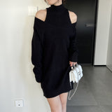 Women Knitted Two-Piece Set Autumn and Winter Turtleneck Sweater 5t5156