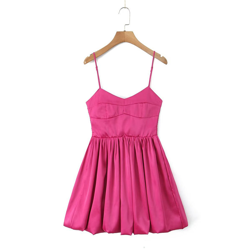 Women Dresses Summer Sling Mini Skirt Backless Sexy Skirt (Xds0414)