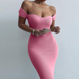 Women Dresse Sheath Skirt Short Sleeve