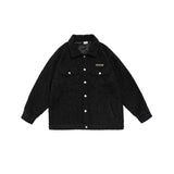 Unisex Jacket Retro Lapels Jacket Men and Women Couple Baggy Coat