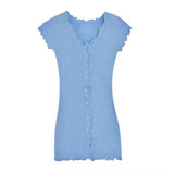Women Dresses V-neck Short Sleeve Dress Sexy Hip Skirt