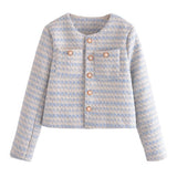 Women Woolen Coat Fall/Winter Chanel Coat Loose Crop Top