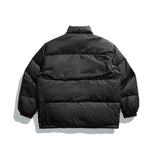 Unisex Winter Cotton Coat Three-Dimensional Pocket Hooded down Jacket
