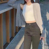 Women Knitwear Autumn and Winter V-neck Sweaters Cardigan