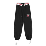 Men Sweatpants Embroidered Letter Casual Pants Men Loose Straight Wide Leg Long Sports Pants