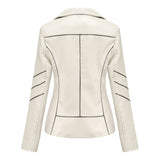 Red Leather Jacket Pu Short Coat Spring and Autumn Jacket