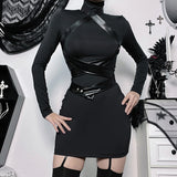 Women Dresses Autumn Short Skirt Long Sleeve Narrow Dress
