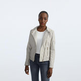Red Leather Jacket Autumn and Winter Leather Coat for Women Short Lapels PU Leather Jacket