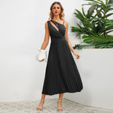 Women Date Dress Summer Slim-Fit Pleated Skirt