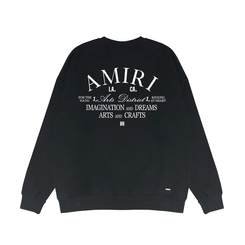 Amiri Long Sleeved Shirt Fashion Brand Crew Sweatshirts round Neck Sweater