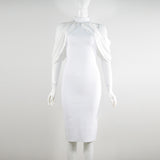 Women Evening Dress Bandage One-Piece Dress Slim Fit Sexy Hip Skirt