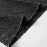 Cotton Washed Retro Alphabet Print T-Shirt Hip Hop Short Sleeves