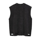 Men Vest Retro Washed Vintage Manson High Street Sleeveless T-shirt