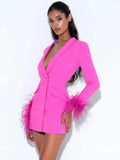 Women's Evening Dress Coat Dress Sequined Slit Hip Skirt
