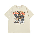 Men T Shirt Hip Hop Demon Cartoon Printed Short Sleeve T-shirt