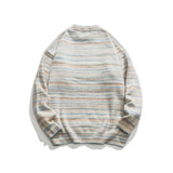 Unisex Sweater Winter Contrast Color Striped Sweater