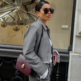 Women Trench Coat Fall/Winter Long Sleeve Short Coat